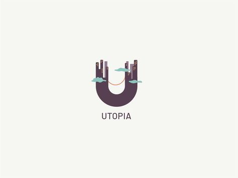 #dailylogochallenge Day 4 : Single Letter Logo Utopia Logo, Single Letter Logo, Adobe Illustrator Cs6, Logo Design Inspiration Creative, Single Letter, Design Grafico, Logo Sign, Logo Design Inspiration, Letter Logo