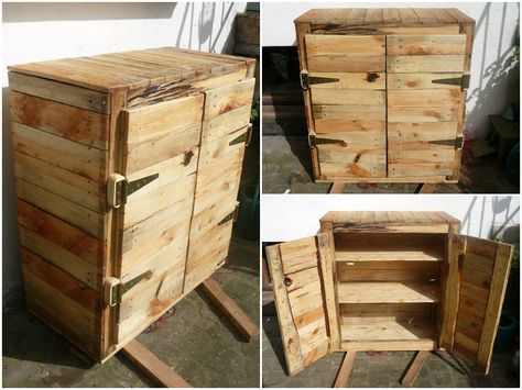 #Dresser, #PalletCupboard, #RecycledPallet Homemade Dressers, Pallet Upcycling, Pallet Upcycle, Pallet Dresser, Chests Diy, Pallet Tables, Wooden Pallet Crafts, Wood Pallet Recycling, Diy Pallets