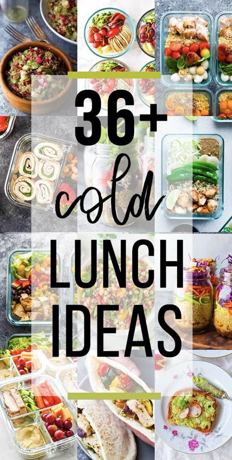 36+ Cold Lunch Ideas You Can Meal Prep | Sweet Peas and Saffron Cold Lunch Ideas For Work, Easy Lunch Prep, Healthy Cold Lunches, Cold Lunch Ideas, Lunch Ideas For Work, Cold Lunch, Ideas Lunch, Plate Lunch, Cold Lunches