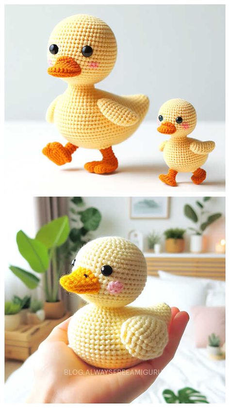 Tony the Duck Amigurumi Crochet Free Pattern Duckling Crochet Pattern Free, Crochet Rubber Duck Pattern Free Amigurumi, Crocheted Duck Free Pattern, Duck Amigurumi Pattern, Crochet Ducks Free Pattern, Crochet Magnets Free Pattern, Crochet Patterns Duck, Free Crochet Duck Pattern, Crochet Rubber Duck Free Pattern