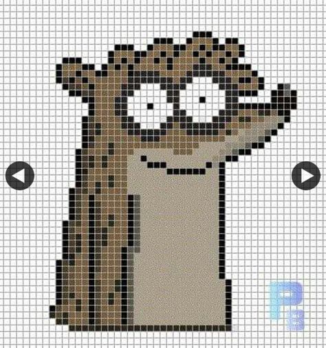 Regular Show Cross Stitch, Gravity Falls Cartoon, Rigby Regular Show, Gumball Cartoon, Bubblegum Marceline, Perler Pattern, Hama Art, Pixel Art Background, Cross Stitch Boards