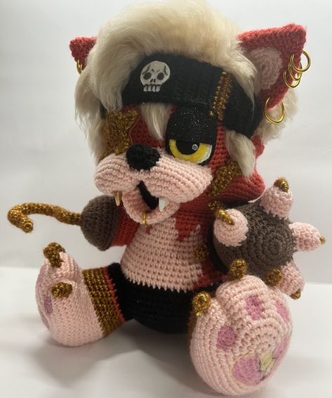 Glamrock Foxy crochet pattern - Kamfor's Ko-fi Shop - Ko-fi ❤️ Where creators get support from fans through donations, memberships, shop sales and more! The original 'Buy Me a Coffee' Page. Fnaf Foxy Crochet Pattern, Crochet Glamrock Freddy, Crochet Foxy Fnaf, Crochet Fnaf Plush, Fnaf Crochet Pattern Free, Crochet Fnaf, Fnaf Crochet, Glamrock Foxy, Plush Pattern Crochet