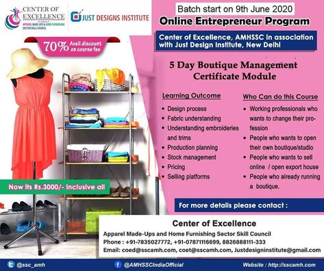 Fashion Designing Institute, Learn Fashion, Fashion Designing Course, Become A Fashion Designer, Fashion Courses, A Fashion Designer, Center Of Excellence, Fashion Designing, Online Entrepreneur