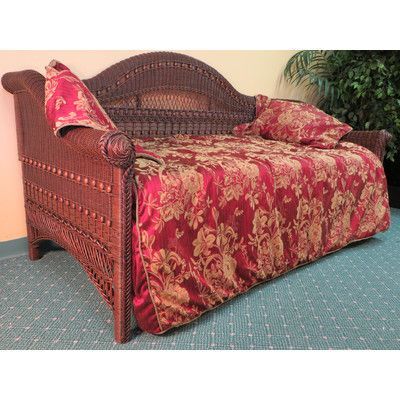 Yesteryear Classic Daybed Finish: Brownwash Wicker Daybed, Trundle Bed With Storage, Rattan Daybed, Twin Daybed, Wicker Bedroom, Wood Daybed, Wicker Decor, Daybed With Trundle, Wicker Sofa