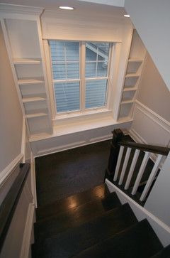 Oakley Home Builders - traditional - staircase - chicago - by Oakley Home Builders Stairwell With Window, Stairs Landing Decor, Stairs Landing, Traditional Staircase, Up House, House Stairs, Window Seat, Staircase Design, Stairs Design