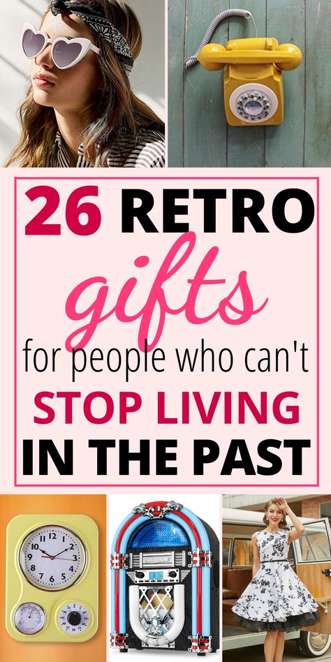 Bring on the nostalgia with these super cute retro gifts. Treat yo' self and anyone else (who is retro at heart) with these fun, stylish and vintage pieces! #retrogifts #retro#vintagegifts #vintage #giftguide #retrogiftguide Retro Gifts For Teens, 70s Gift Ideas, Gifts For Vintage Lovers, 80s Gift Ideas, 70s Gifts, Basket Raffle, Retro Gift Ideas, Raffle Ideas, Vintage Gift Ideas