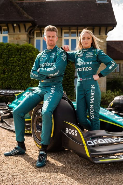 BOSS Aston Martin Aramco Cognizant F1 Nico Hulkenberg Jessica Hawkins - BOSS Aston Martin Aramco Cognizant F1-Nico-Hülkenberg-Jessica-Hawkins Niko Hulkenberg, Jessica Hawkins, Formula 1 Art, F1 Aston Martin, Female Race Car Driver, Aston Martin F1, F1 Academy, Nico Hulkenberg, Lance Stroll