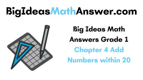 Big Ideas Math Answers Grade 1 Chapter 4 Add Numbers within 20 – Big Ideas Math Answers Polynomial Functions, Linear Inequalities, Big Ideas Math, Rational Function, Exponential Functions, Quadratic Functions, Math Textbook, Math Answers, Linear Function