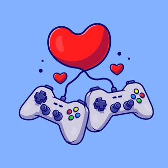 Catalyststuff | Freepik Heart Cartoon, Rainbow Cartoon, Vector Game, Space Illustration, Friend Cartoon, Vector Icons Illustration, Heart Illustration, Video Game Controller, Love Games