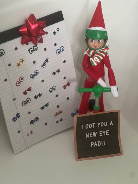 Eye Pad Elf On The Shelf, Elf Shelf, Elf Activities, An Eye, Elf On The Shelf, I Got This, Elf, Sparkle, Glitter