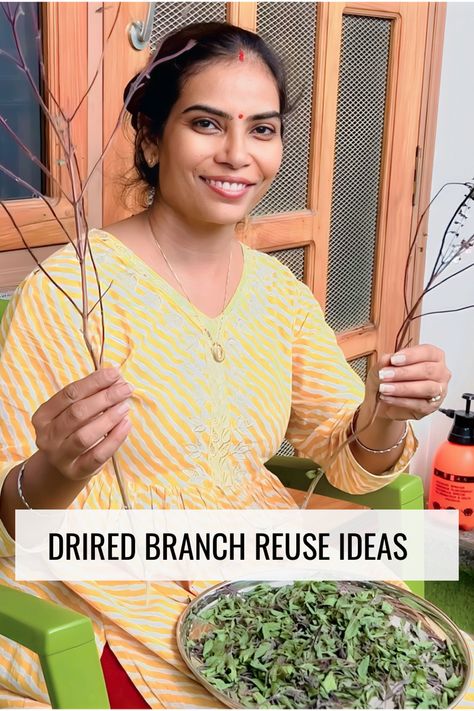 Dried branches can be repurposed for DIY crafts, used as natural decor, or even turned into firewood for a cozy evening. How would you like to reuse them? Repurpose Dried Flowers, How To Preserve Branches With Leaves, How To Treat Branches For Indoor Use, Framed Tree Branches Diy, Twig Art Diy Tree Branches Boho, Branches Diy, Dry Branch, Nature Decor, Problem Solving