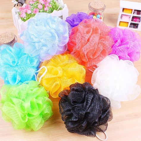 #Shower_Puff #Bath_Sponges #Shower_Scrubber #Bath_Ball Exfoliating Loofah, Shower Puff, Bath Sponges, Mix Colour, Shower Scrubber, Body Brush, Bath Ball, Shower Sponge, Body Scrubber