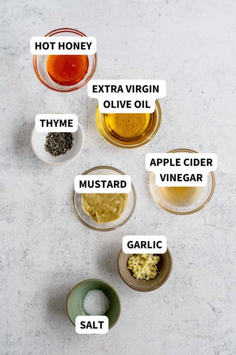 Hot Honey Mustard Vinaigrette Salad Dressing with Apple Cider Vinegar Honey Salad Dressing Recipe, Hot Honey Mustard, Easy Homemade Salad, Salad Dressing Recipes Vinaigrette, Honey Salad Dressing, Easy Homemade Salad Dressing, Hot Honey Recipe, Honey Mustard Salad Dressing, Mustard Salad Dressing