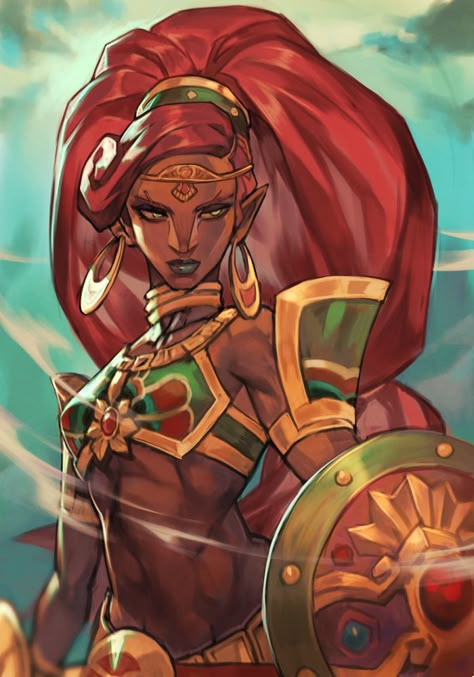 Lady Urbosa, The Legend Of Zelda, Legend Of Zelda, Zelda, Twitter, Red, Hair