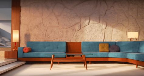 Mid Century Modern Architecture, Sala Vintage, Mid Century Interior, Incredibles 2, Friday 13th, Living Vintage, Mid Century Modern Interiors, Production Design, Mid Century Modern Decor