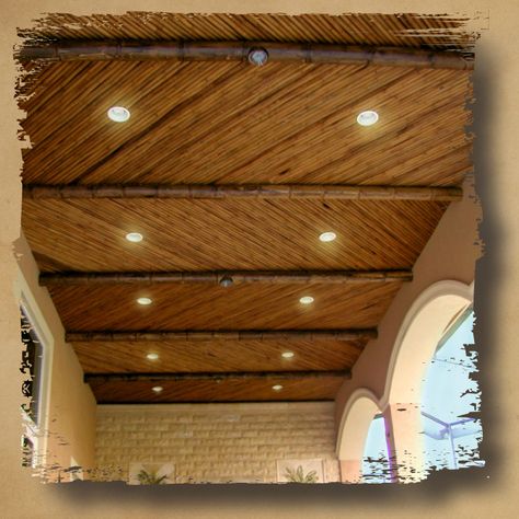 Ceiling ideas - thatch, bamboo or cork Ceiling Chair, Bamboo Roof, Rustic Ceiling Lights, Bamboo Building, Bamboo Ceiling, Bamboo Architecture, Rustic Ceiling, Bamboo Light, Diy Rustic Decor