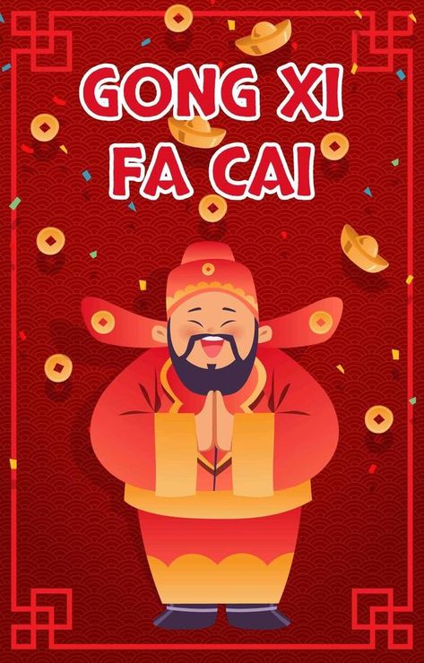 Gong Xi Fa Cai Greeting Card Card Card, Business Card, Business Cards, Greeting Card, Vector Free, Royalty Free, Greeting Cards, Clip Art