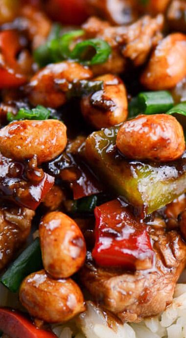 Easy Kung Pao Chicken Recipe, Chinese Cashew Chicken, Kung Pao Chicken Recipe Easy, Kung Pao Chicken Recipe, Chinese Chicken Recipes, Food Asian, Chinese Recipe, Yummy Chicken, Cashew Chicken