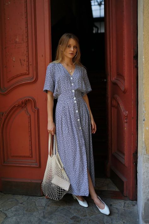 FLORAL MAXI DRESS: PATINESS 여름 스타일, Light Dress, Stil Inspiration, Maxi Robes, Trend Fashion, Inspired Outfits, Crochet Bags, 가을 패션, Outfit Casual