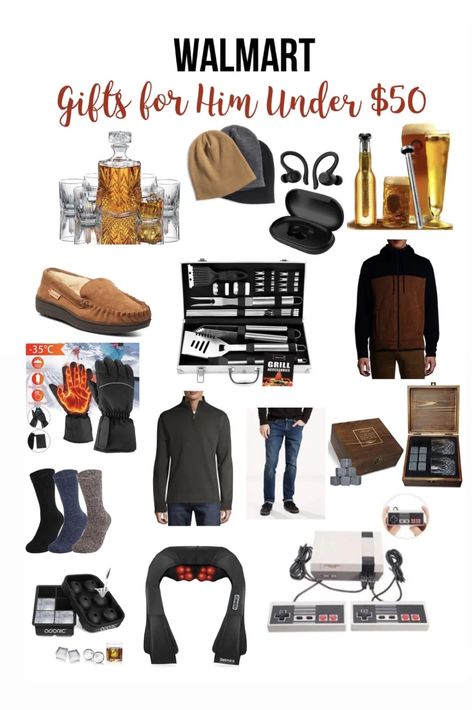 The Ultimate Gift Guide for Him 2020! All of these gifts are from Walmart and all are under $50. Whether you're looking for a gift guide for dad, gifts for him, gifts for boyfriend, or Christmas gift ideas for him, I've got you covered. There are gifts for cook men, gifts for gamers, gifts for outdoorsmen, cozy gift ideas, and more. These Walmart finds will wrap up perfectly under the Christmas tree. Walmart Christmas 2020 has all the guys on your list covered. #giftguideforhim #walmartfinds Gifts For Boy Best Friend, Classy Diy Gifts, Diy Projects Gifts, Men Birthday, Gift Guide For Him, Easy Diy Gifts, Unique Diy Gifts, Best Gifts For Men, Unique Birthday Gifts