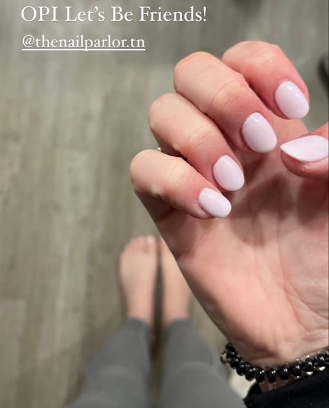 Short Pink Sns Nails, Opi Dip Powder Lets Be Friends, Light Pink Opaque Nails, Pink White Dip Nails, Opi Let's Be Friends Gel, Dip Light Pink Nails, Let’s Be Friends Nails, Opi Light Pink Dip Powder, Light Pink Dip Powder Nails Short