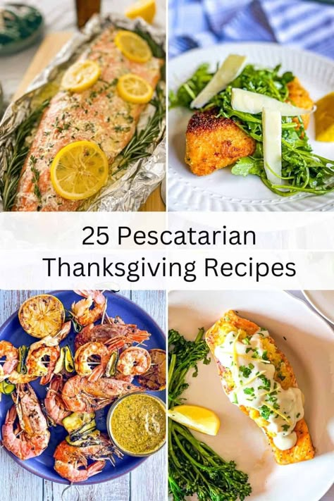 Here's your handy guide to the best seafood recipes for Thanksgiving! Whether you're looking for a main dish or a secondary entree, we have all the shrimp, lobster, crab, white fish and salmon recipes to take your celebration over the top! Pin this one to your favorite holiday recipes board today! Salmon For Thanksgiving, Christmas Pescatarian Recipes, Thanksgiving Fish, Thanksgiving Fish Recipes, Thanksgiving Shrimp Dishes, Thanksgiving Salmon Recipes, Thanksgiving Salmon, Crawfish Bisque, Thanksgiving Main Dish