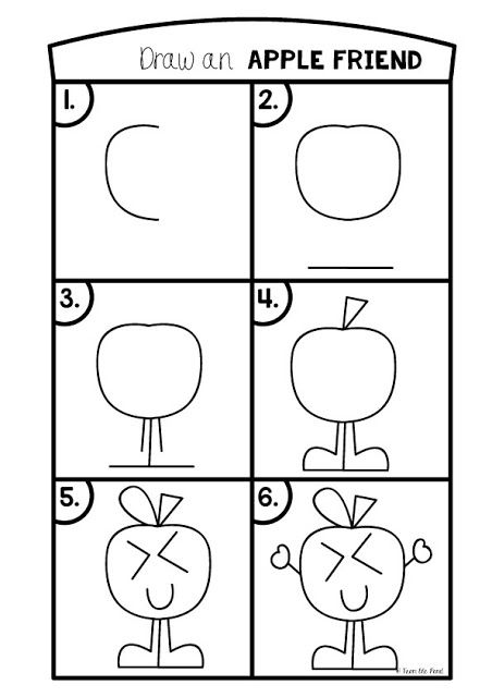 Apple Directed Drawing Apple Directed Drawing, Directed Drawings For Kindergarten, September Directed Drawing For Kids, Apple Directed Drawing For Kids, November Directed Drawing For Kids, September Directed Drawing, Directive Drawing For Kids, Fall Directed Drawing For Kids, Apple Drawing Kids