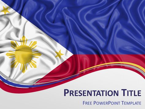 Free PowerPoint template with flag of Philippines background Abstract Template Backgrounds, Philippine History Background Powerpoint, Expressions Template, Philippines Background, Wikang Pambansa, Wave Line Pattern, Cool Powerpoint Backgrounds, About Philippines, Filipino Flag