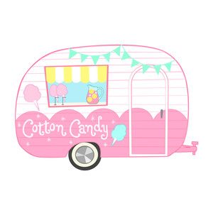 camper van - cotton candy truck Candy Truck, Camper Art, Summer Door Hanger, Candy Stickers, Christmas Chevron, Camping Birthday, Backyard Play, Vintage Trailers, Rock Painting Designs