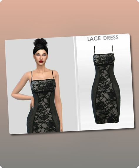 Sims 4 Clothing CC: Lace Dress   Party Sims 4 Lace Dress, Sims 4 Black Dress, Lace Corset Dress, Velvet Lace Dress, Sims 4 Cc Download, Studded Shorts, Best Sims, Female Clothing, Velvet Lace