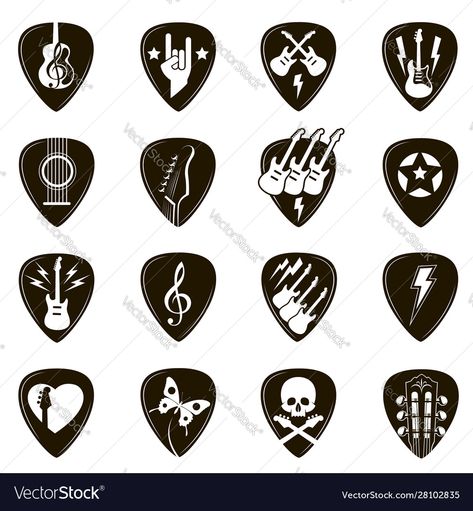 Guitar Pick Design Ideas, Pick Tattoo Guitar, Plectrum Tattoos, Guitar Pick Tattoo Ideas, Guitar Pick Tattoo Small, Guitar Pick Design, Electric Guitar Tattoo Design, Guitar Pick Drawing, Guitar Pick Tattoo