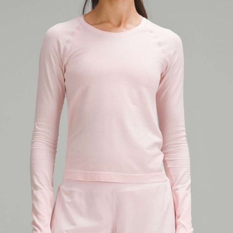 New With Tags Lululemon Swiftly Tech Long Sleeve Shirt 2.0 *Race Length In Flush Pink Size 10 Women’s Lululemon Long Sleeve Shirts, Lululemon Swiftly Tech Long Sleeve, Swiftly Tech Long Sleeve, Pullover Half Zip, Lululemon Long Sleeve, Lululemon Outfits, Lululemon Swiftly Tech, Lululemon Swiftly, Swiftly Tech