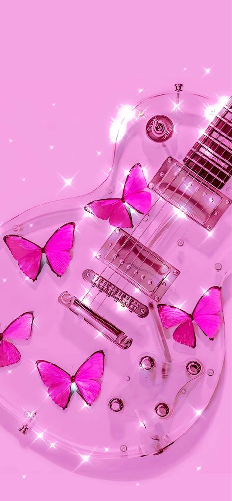 Pink Guitar Wallpaper, Pink Colour Aesthetic, Pink Music Wallpaper, Pink Ipad Aesthetic, Guitar Journal, Aesthetic Wallpapers For Phone, Am Aesthetic, Preppy Backgrounds, Pink Girly Aesthetic