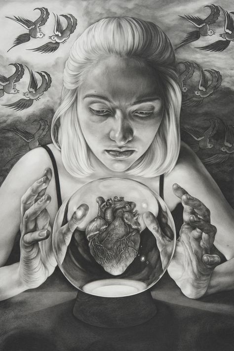 Pencil Drawings Of Women, Graphite Pencil Drawings, Drawings Of Women, Play With Fire, Fantasy Tattoos, Buddha Tattoo, Surreal Artwork, Arches Watercolor Paper, Self Portraits