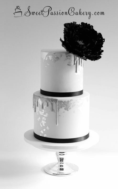 Black Silver Wedding Cake, Black White And Silver Wedding Cake, Black White And Silver Birthday Cake, Black And Silver Cake For Men, Black White And Silver Cake, Black And Silver Cakes Birthday, Black And Silver Wedding Cake, Silver Cake Ideas, Black And White Cake Ideas