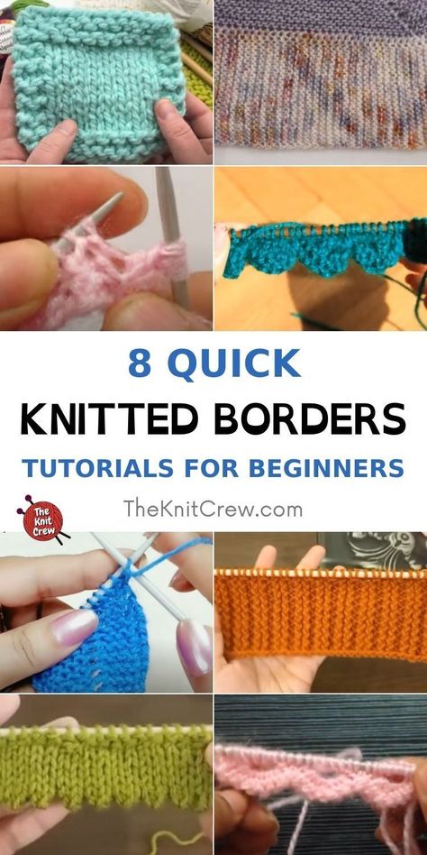 How To Knit A Border Around A Blanket, Knitted Blanket Borders, Knitting Edges And Borders Free Patterns, Knit Borders For Blankets, Knit Blanket Border, Knitting Borders Pattern, Knit Edges And Borders, Knitted Edges And Borders, Knitting Edges And Borders