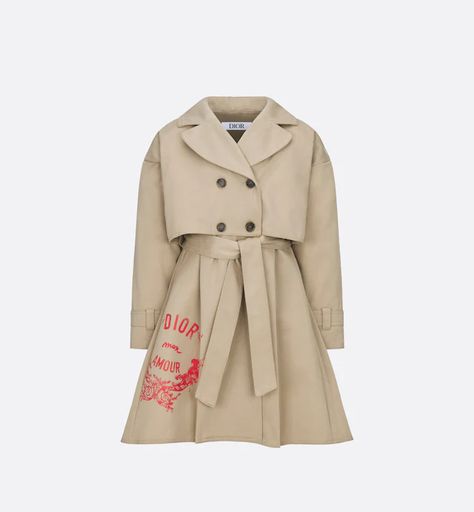 Kids Trench Coat, Dior Kids, Trench Coat Beige, Dior Girl, Kids Silhouette, Girls Designer Clothes, Baby Dior, Nursing Fashion, Dior Dress