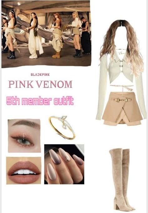 Blackpink Outfits Concert, Blackpink Concert Outfit Ideas, Blackpink Outfits Inspired, Blackpink Pink Venom, Outfits Faldas, Blackpink Pink, Blackpink 5th Member Outfits, Korean Outfits Kpop, Japan Outfits