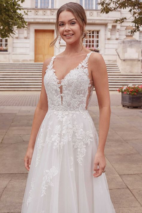 Adore by Justin Alexander - Style 11247: English Net A-Line Wedding Dress with Self-Tie Bow Detail Bridal Elegance, Justin Alexander, Designer Wedding Gowns, A Line Wedding Dress, Ivory Wedding Dress, Wedding Gowns Lace, Wedding Dress Shopping, Wedding Bridesmaid Dresses, Tulle Lace