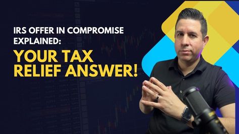 The IRS Offer in Compromise (OIC) is a top-rated program that can help settle your tax debt for less than what you owe, making it an excellent choice if your financial situation is tight. 

With immediate relief from collection activities, once you apply, it's a powerful option.

Watch our latest vlog on YouTube to learn more about this program and get personalized help—comment "Tax Settlement" for a free tax relief case review. Employee Retention Tax Credit, How To Become A Tax Preparer, Tax Lien Investing, Buy Tax Liens, Tax Avoidance, Tax Free, Front End, Top Rated, How To Apply