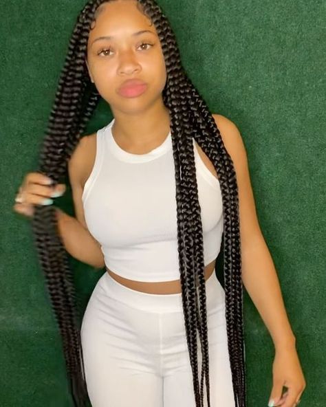 Protective Style Braids, Hello Hair, Big Box Braids, Big Box Braids Hairstyles, Faux Locs Hairstyles, Box Braids Hairstyles For Black Women, Cute Braided Hairstyles, Braids Hairstyles Pictures, Braided Cornrow Hairstyles