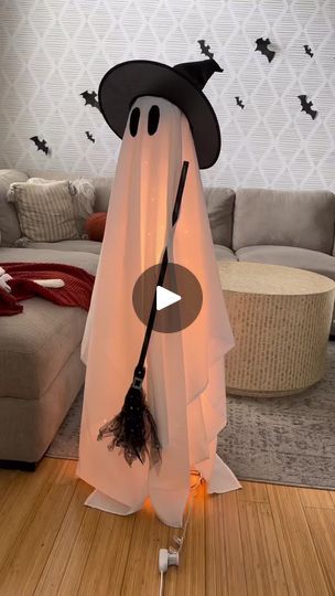 Making the viral tomato cage ghost, but with a witchy twist!  This DIY was so easy to do. All you | Making the viral tomato cage ghost, but with a witchy twist!  This DIY was so easy to do. All you need is a tomato cage, 6” styrofoam ball, string... | By House Dreams | Facebook Tomato Cage Witch Diy, Tomato Cage Ghost, Diy Tomato Cage, Tomato Cage Crafts, Outdoor Ghosts, Cage Decor, Tomato Trellis, Halloween Crafting, Happy Halloweenie