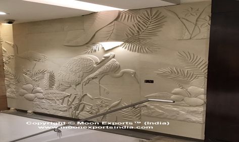 Moon Exports India 3d Stone Wall, Stone Feature Wall, Entry Design, 3d Wall Murals, Creative Wall Art, Model House, Architecture Model House, Stone Cladding, Tv Unit Design