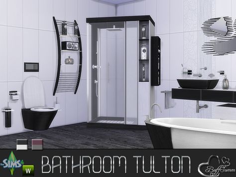 BuffSumm's Tulton Bathroom - Recolor Set 1 Sims4 Cc Furniture Bathroom, Ts4 Cc Bathroom, Sims4 Bathroom, Sims 4 Blog, Sims 4 Traits, Muebles Sims 4 Cc, Sims 4 Bedroom, Casas The Sims 4, Bathroom Red