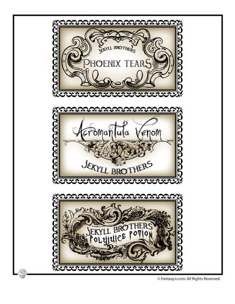 Printable Halloween Labels for Bottles and Potions Harry Potter Potions Lab Labels Potions Labels, Potions Lab, Harry Potter Potion Labels, Party Harry Potter, Labels For Bottles, Halloween Labels Printable, Halloween Bottle Labels, Harry Potter Party Decorations, Imprimibles Halloween