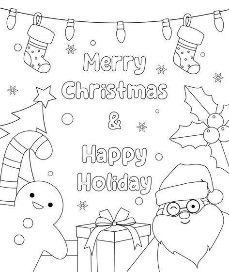 Primary School Christmas Cards, Christmas Coloring Cards Free Printables, Xmas Activities, Merry Christmas Coloring Pages, Christmas Colouring Pages, Easy Christmas Drawings, Advent Ideas, Christmas Card Images, Christmas Colouring