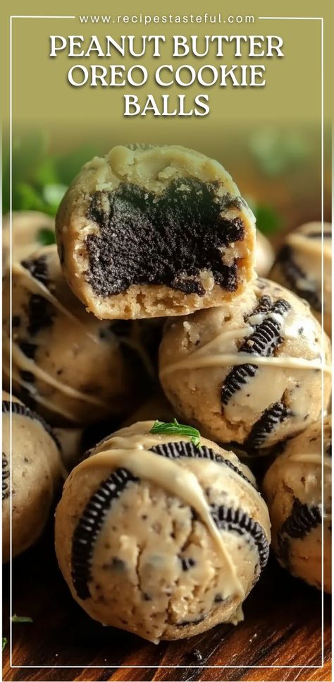 These easy-to-make, no-bake peanut butter Oreo cookie balls are a delightful treat. Combining the crunch of Oreo cookies, creamy peanut butter, and a chocolate coating, these bite-sized desserts are a crowd-pleaser! Peanut Butter Chocolate Balls, Oreo Cookie Balls, Making Peanut Butter, Cookie Balls, Peanut Butter Oreo, Oreo Balls, Cookie Ball, Bite Size Desserts, Oreo Cookie