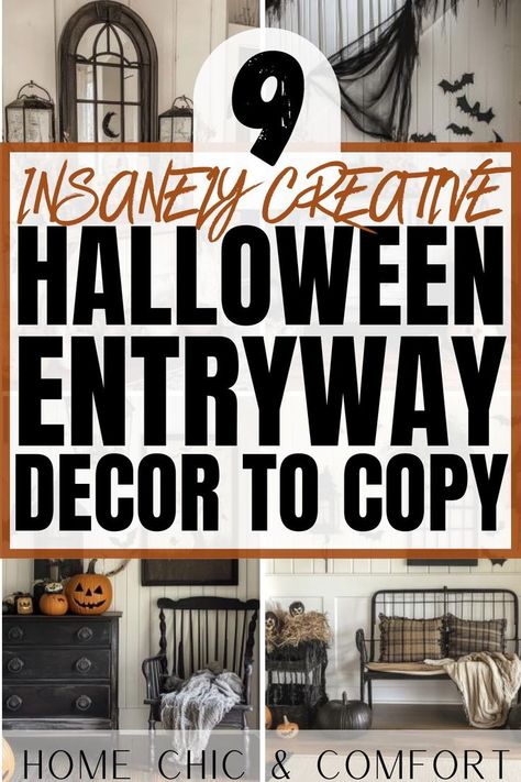 halloween decor ideas, halloween decorating ideas, autumn home, fall decor ideas for the home, fall fireplace decor, halloween decorations indoor Entryway Halloween Decor, Halloween Entryway Decor, Halloween Entryway, Modern Halloween Decor, Halloween Decorating Ideas, Entryway Decor Ideas, Modern Halloween, Halloween Decorating, Home Decor Modern