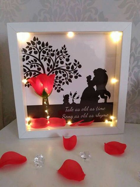 Romantic Beauty and the Beast Enchanted Rose Frame Deco Disney, Beauty And Beast Wedding, Beauty And The Beast Theme, Beauty And The Beast Party, Enchanted Rose, Rose Frame, Disney Decor, Navidad Diy, Disney Beauty And The Beast