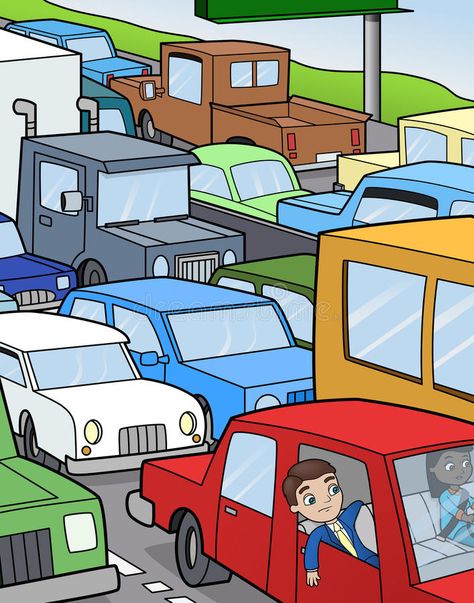 Sitting in Traffic. This is an illustration of a carpool sitting in traffic , #ad, #illustration, #Traffic, #Sitting, #traffic, #sitting #ad Traffic Drawing, Road Safety Sketch, Road Safety Drawing, Traffic Rules Drawing, Traffic Rules Poster Drawing, Stuck Drawing, Traffic Illustration, Traffic Jam Illustration, Jam Illustration